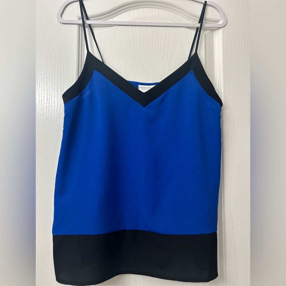 Bisou Bisou- Dress Tank- Blue/Black